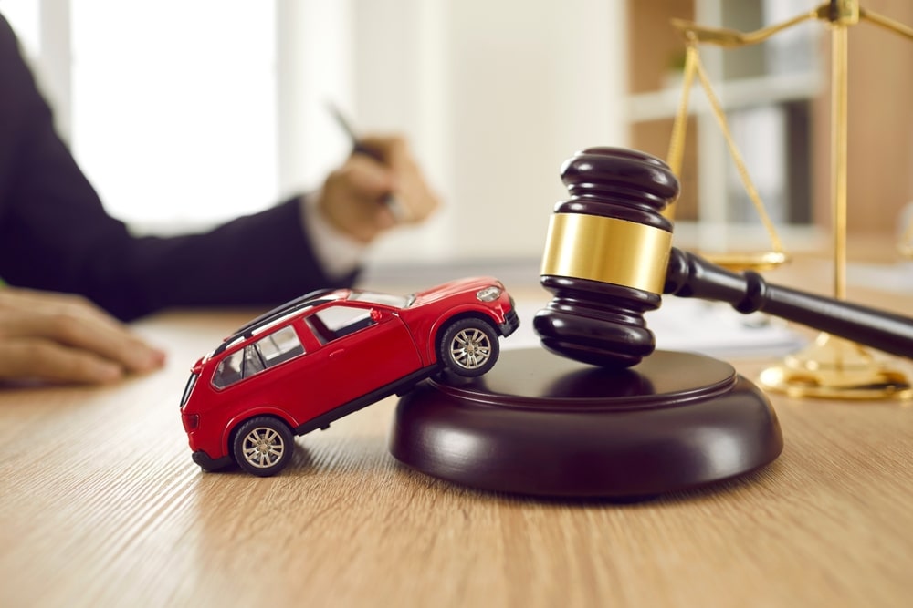 Toy Car And Judges Gavel